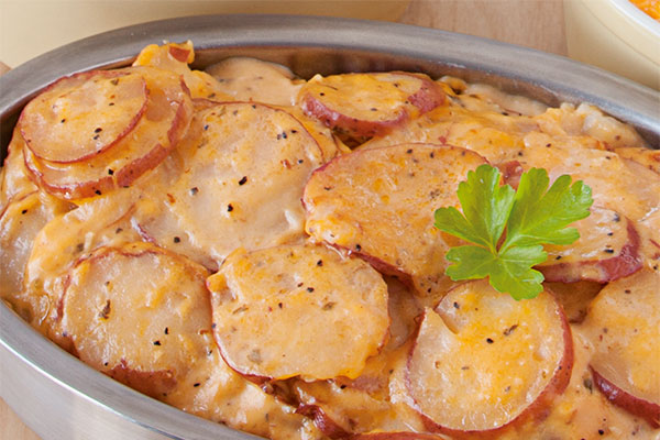 طرز تهیه سیب زمینی پنیری بدون فر