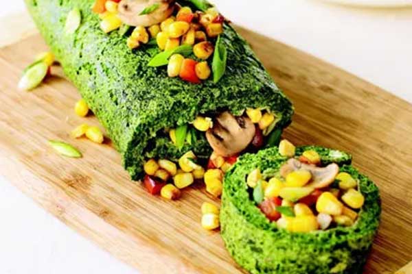طرز تهیه رولت اسفناج به روش رژیمی