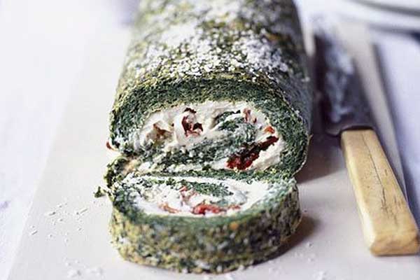 طرز تهیه رولت اسفناج به روش دوم