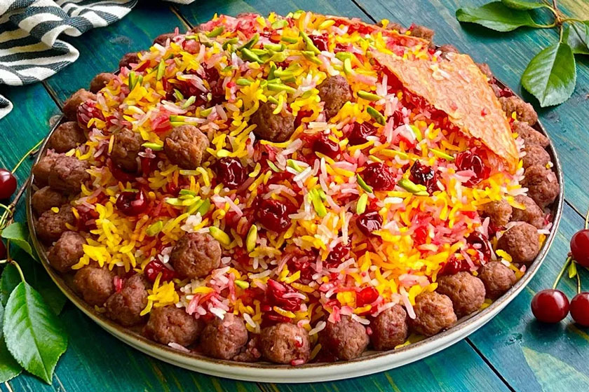 طرز تهیه آلبالو پلو