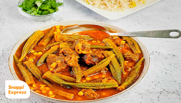 طرز تهيه خورشت باميه با لپه