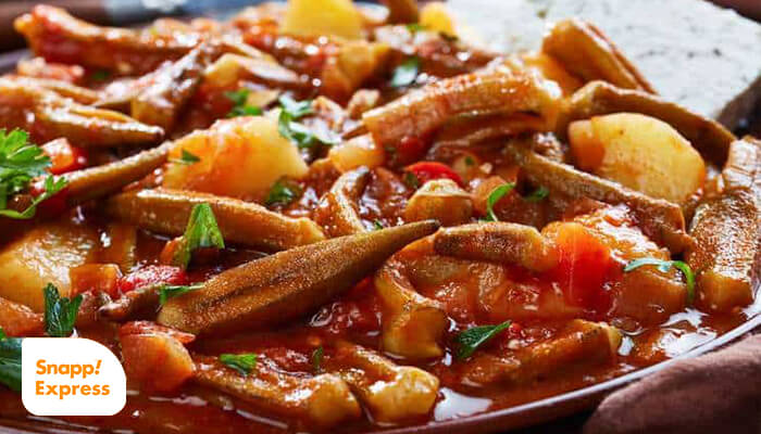 طرز تهيه خورشت باميه بدون گوشت