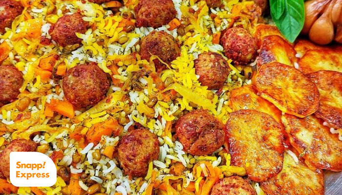 طرز تهیه هویج پلوی مجلسی با گوشت قلقلی