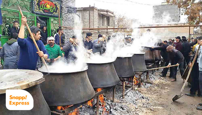 پخت برنج نذری برای 50 نفر