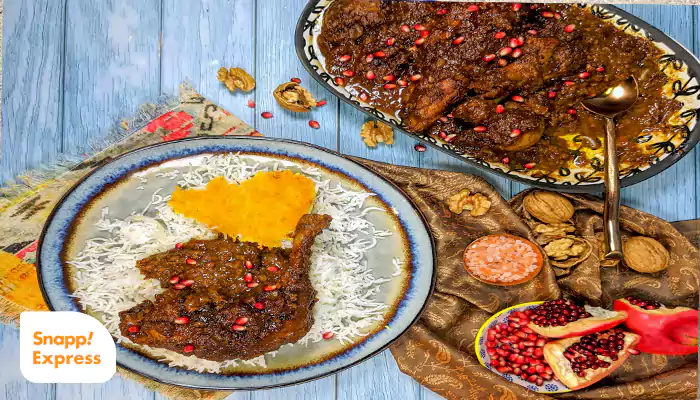 طرز تهیه فسنجون با مرغ برای 6 نفر