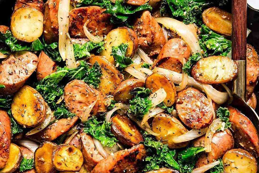 انواع غذا با سوسیس