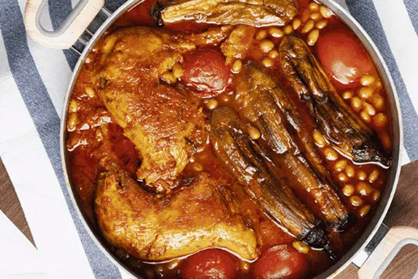 غذا با ران مرغ