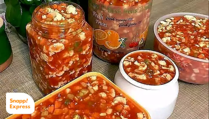 طرز تهیه ترشی با گوجه فرنگی در شیشه