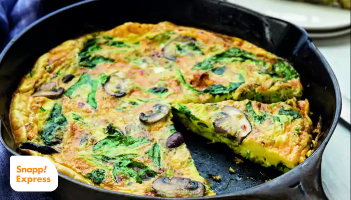 غذا با اسفناج و قارچ، املت اسفناج و قارچ