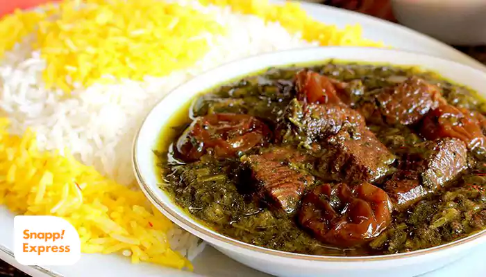 خورشت اسفناج با مرغ