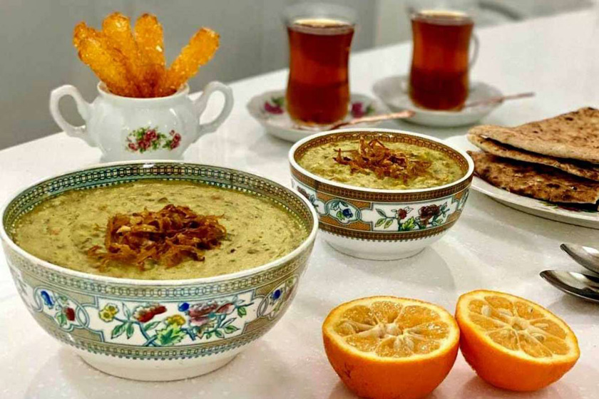 طرز تهیه آش شله قلمکار