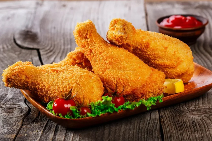 غذا با ران مرغ