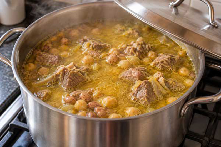 طرز تهیه آش شله قلمکار