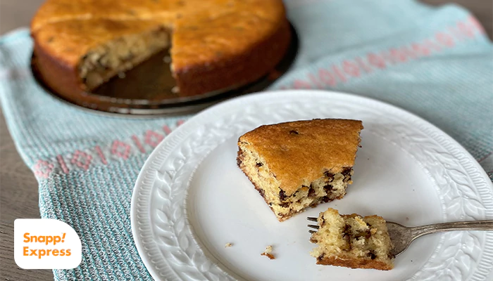 کیک با ماست بدون فر با شکلات