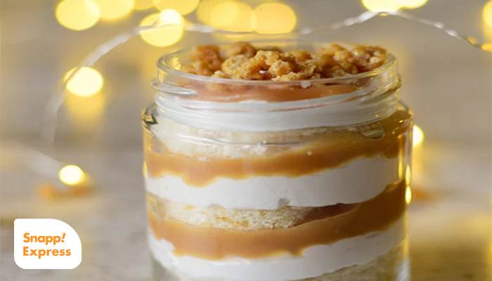 طرز تهیه انواع جار کیک؛ جار کیک کاراملی