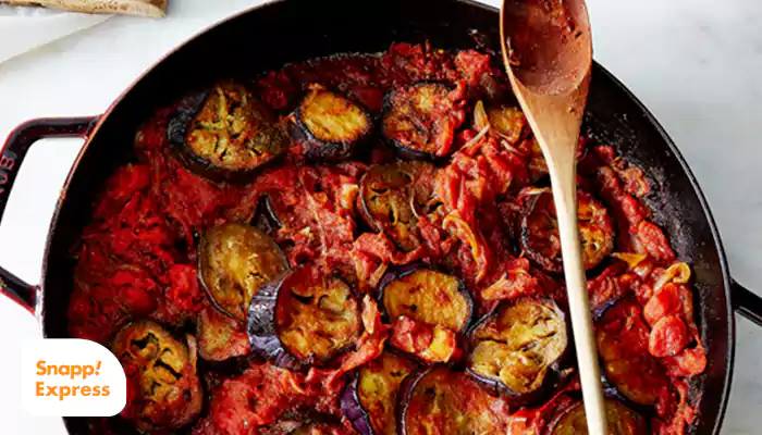 مواد مورد نیاز برای تهیه خورشت بادمجان بدون گوشت