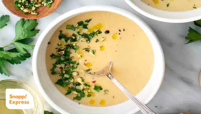 سوپ تره فرنگی و سیب زمینی