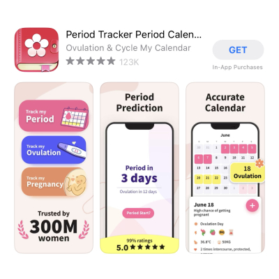 period tracker اپلیکیشن زنان پریود