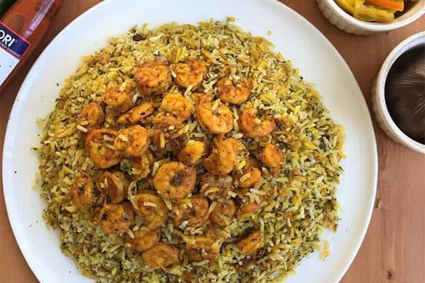 طرز تهیه میگو پلو