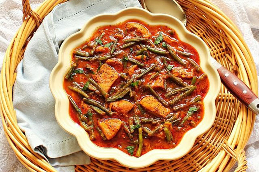 طرز تهیه خورشت لوبیا سبز