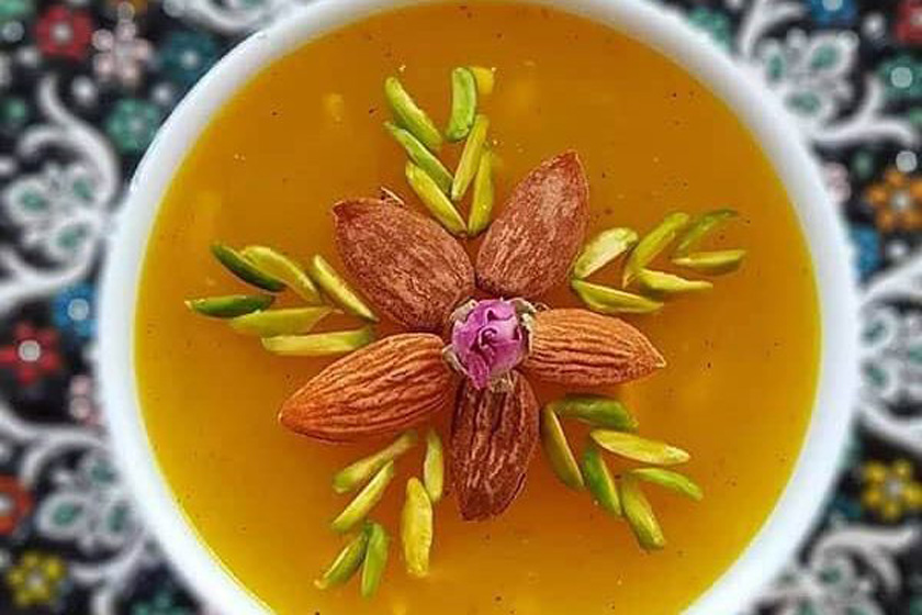 طرز تهیه مسقطی زعفرانی