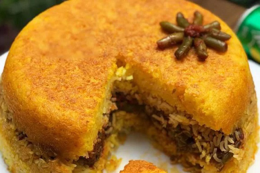 طرز تهیه ته چین لوبیا پلو