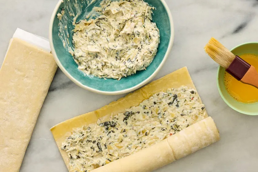 طرز تهیه رولت اسفناج و آرتیشو