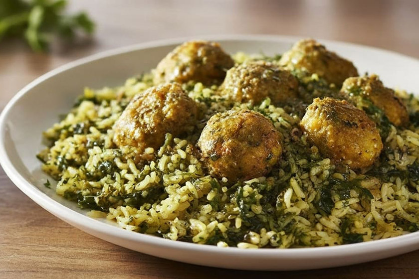 طرز تهیه اسفناج پلو