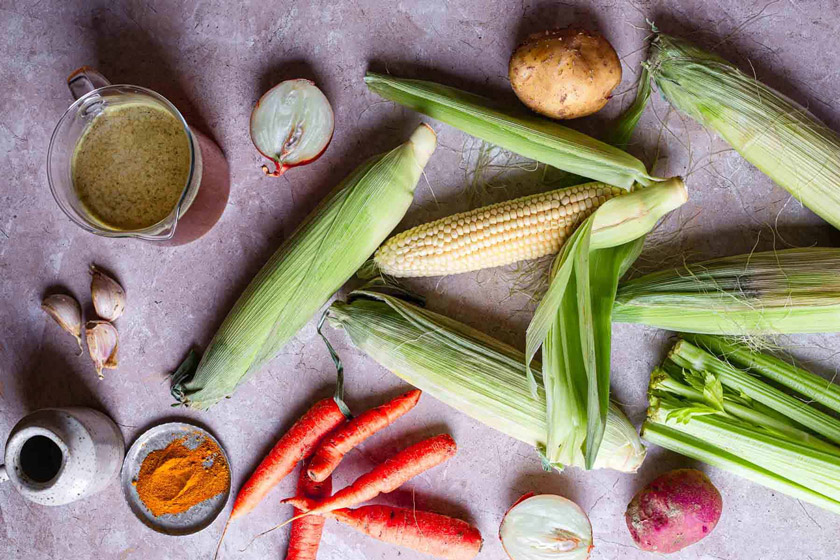 طرز تهیه سوپ ذرت و سبزیجات برای سرماخوردگی