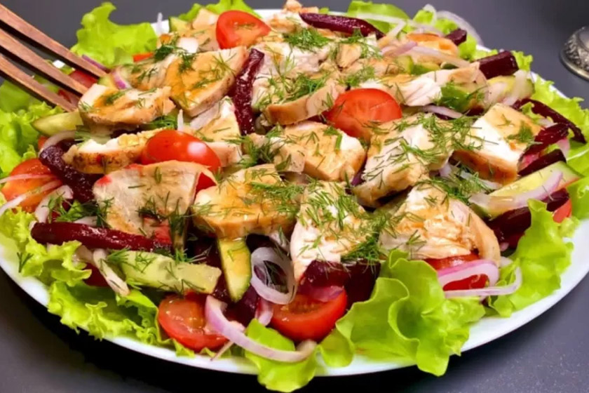 انواع سالاد با مرغ