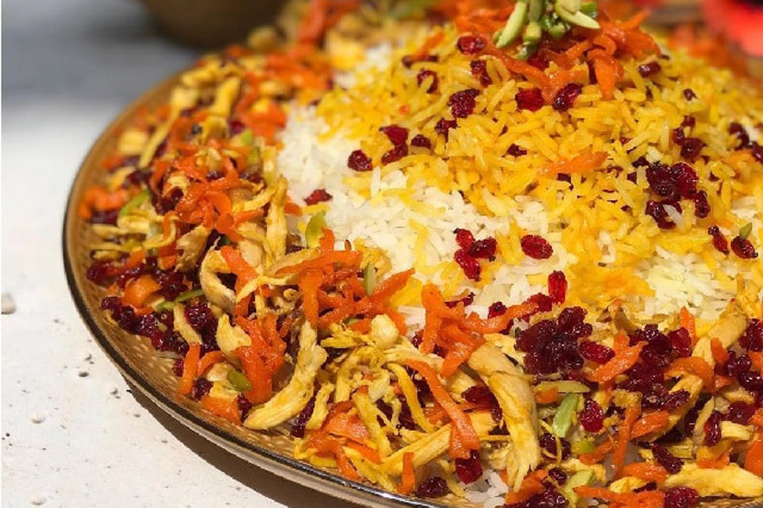 طرز تهیه ساطری پلو با مرغ