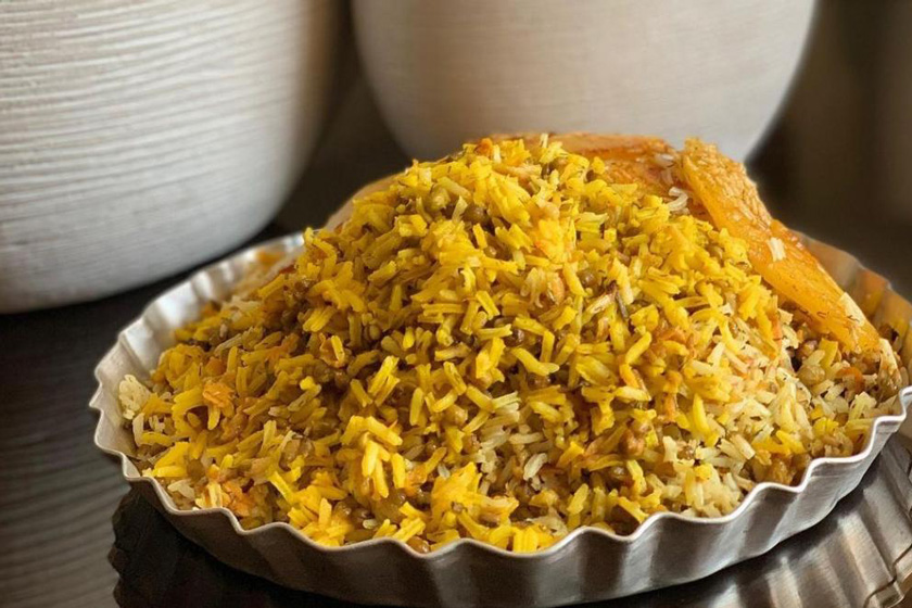 طرز تهیه ماش پلو با مرغ