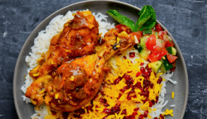 زرشک پلو با مرغ نذری برای 50 نفر