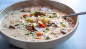 آش جو با سيرابی گوسفند