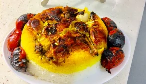 ته دیگ مرغ با برنج