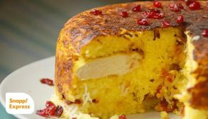 ته چین مرغ زعفرانی