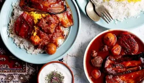 خورشت بادمجان بدون گوشت