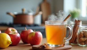 طرز تهیه آب سیب داغ و دارچین